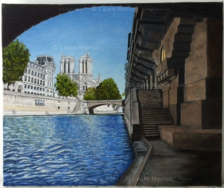 La Basilique Notre Dame, quais de Seine avril 2020