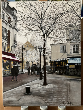 Neige Place du Tertre Montmartre Paris