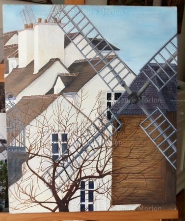 Le Moulin de la Galette en hiver