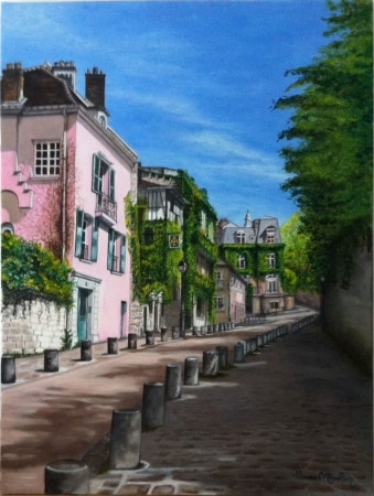 Montmartre, rue de l'abreuvoir. La Maison Rose.